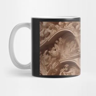 Seamless Leaf Relief Carving VI Mug